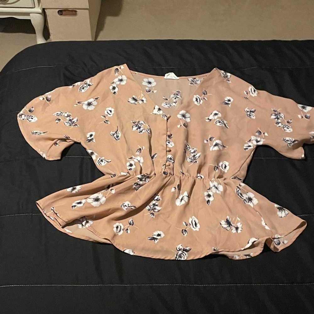 Pink Button up top SIENNA SKY